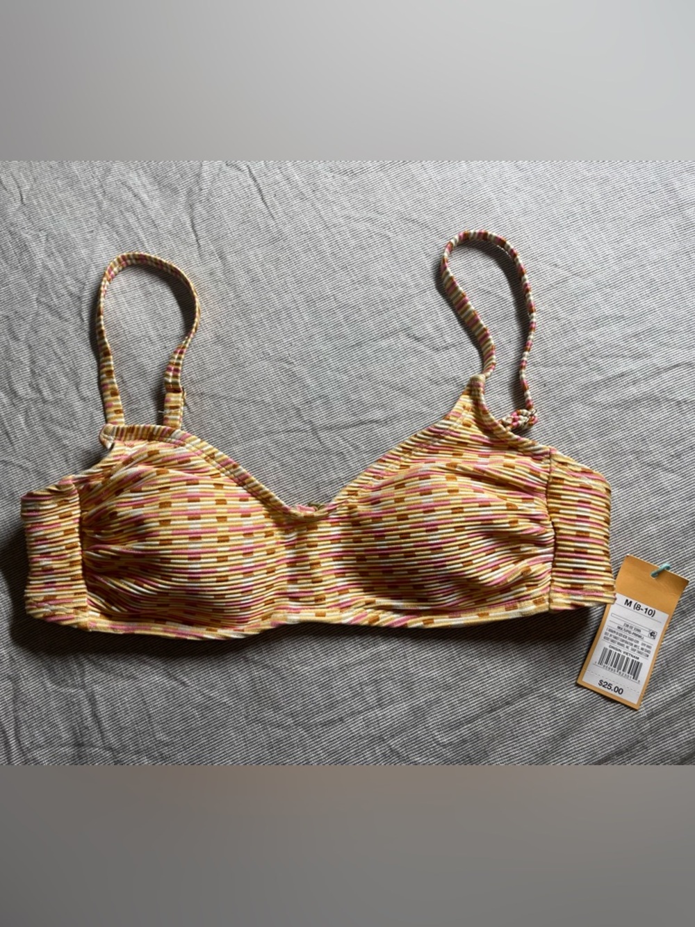Women’s Striped Swim Top Medium